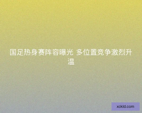 国足热身赛阵容曝光 多位置竞争激烈升温
